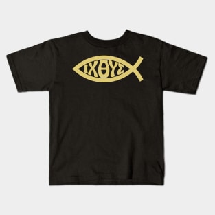 IXTUS - fish, an ancient sign of the early Christians Kids T-Shirt